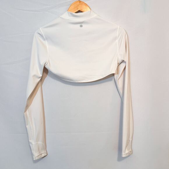 3 FOR $50! 🎁 ATHLETA White Eclipse Mock-Neck Shrug Sz. XS - Picture 5 of 5